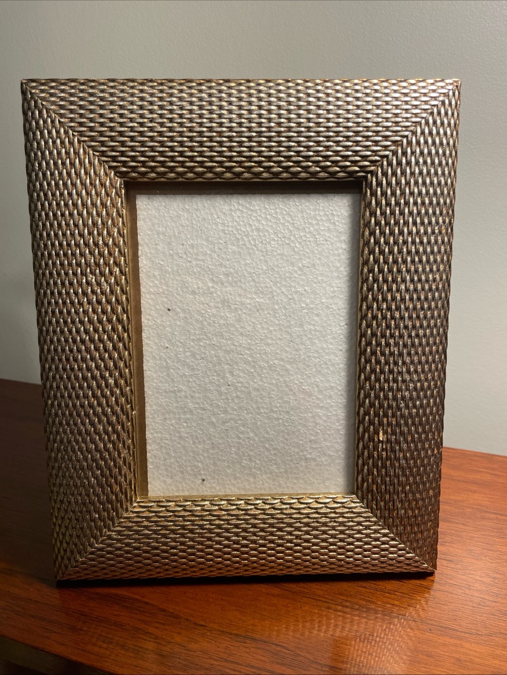 Lazy Susan "Cornice Italiana" Handcrafted Gold Wood Frame 5x7 Made in Italy